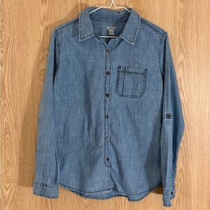 Carhartt Denim Blue Casual Button Down Shirt